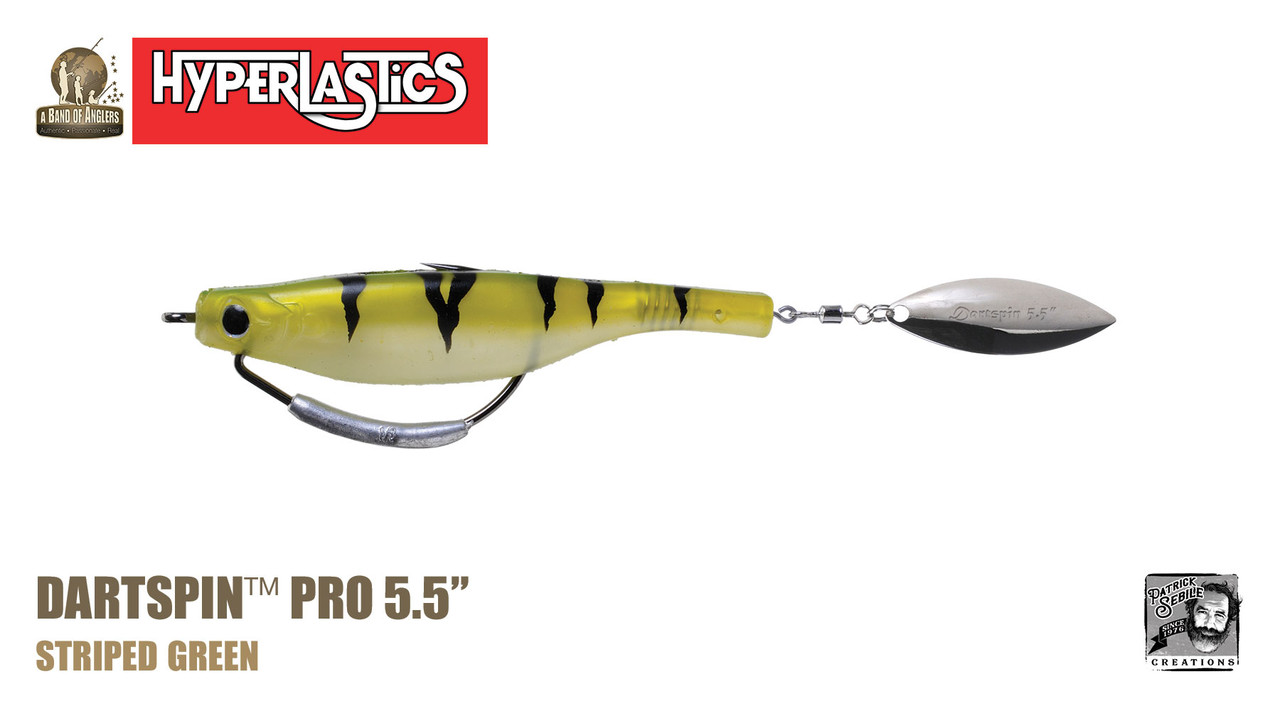 A Band of Anglers HYPERLASTICS™ DARTSPIN™ PRO 5.5 Striped Green