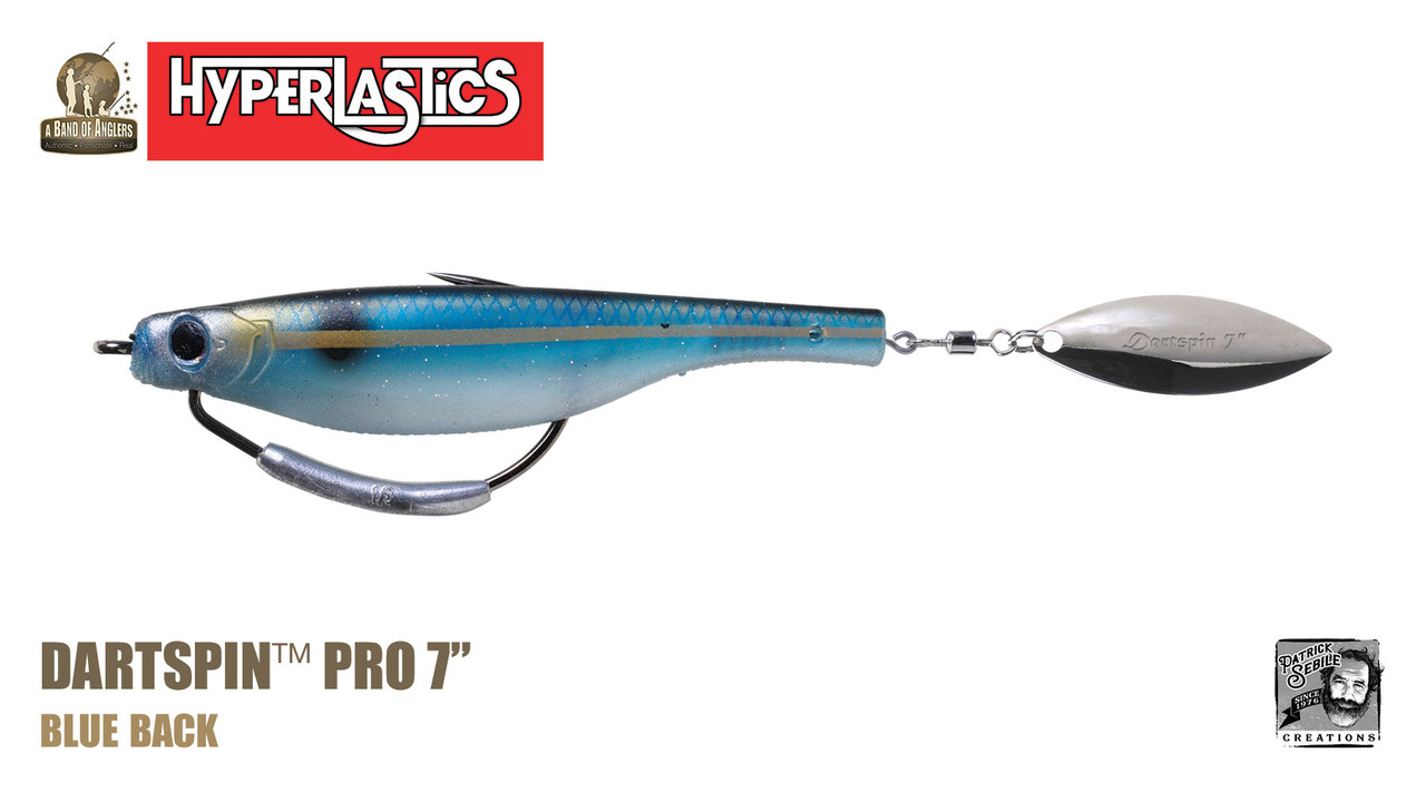 Hyperlastics Dartspin Pro Weedless 7 Blue Back - Silver