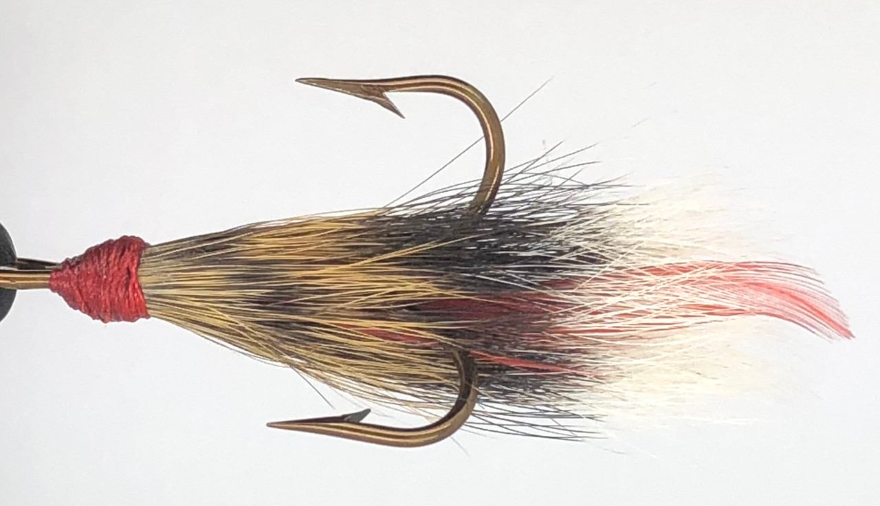 10 Flies - Squirrel Tail Red Tag Red Head on Bronze 1/0 Mustad Treble Hook  