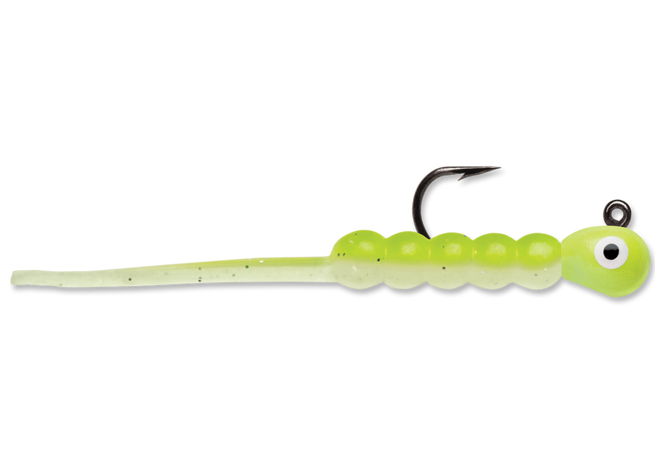 VMC Tungsten Wax Tail Jig 1/32 oz Glow Chartreuse