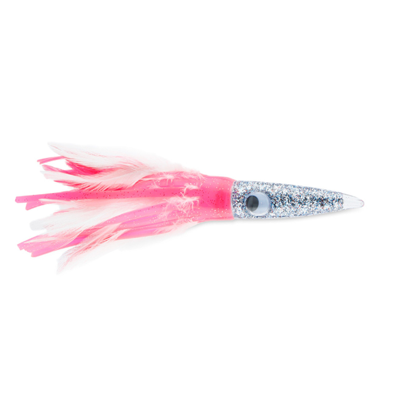 C&H Wahoo Whacker Feather Lure - 10in - Pink/White