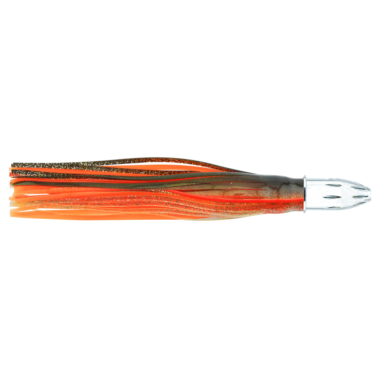 Billy Baits - Mister Big Lure - Vinyl Skirt - Brown/Clear Sparkle/ Orange PVC Skirt 127 