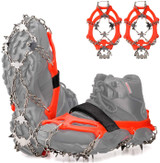 Large Crampons Ice Cleats Traction Snow Grips for Shoes and Boots Stainless Steel Microspikes 