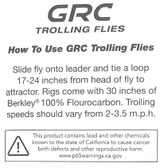 GRC Trolling Flies - 4" With E-Chip - Kevin's Side Piece