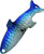 Acme S304 Phoebe Spoon, 2", 1/4 oz, Silver & Neon Blue