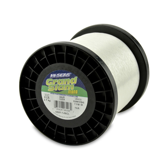 Hi Seas - Grand Slam Monofilament Line - Clear - 1 Pound Spool