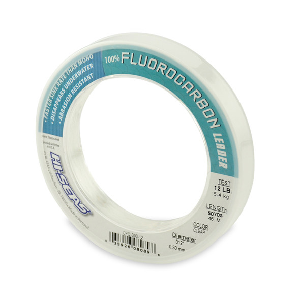 Hi Seas - 100% Fluorocarbon Leader - Clear - 50yd Bracelet