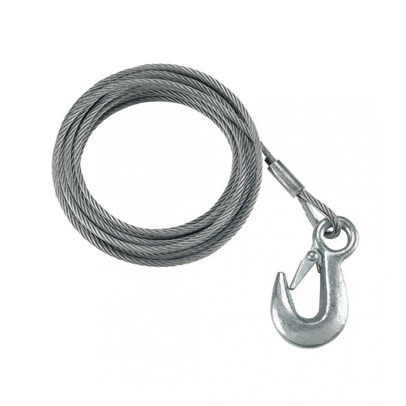 Powerwinch 50' X 7/32""' Cable Galvanized With Hook For Use With 912, 915, Vs190