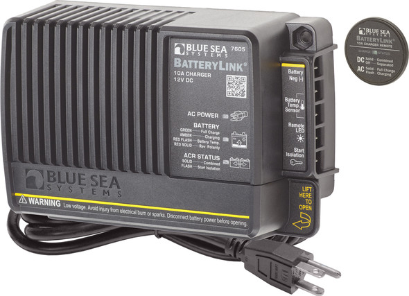 Blue Sea Batterylink Charger 12v Output 120/230v Input 10amp 2 Bank