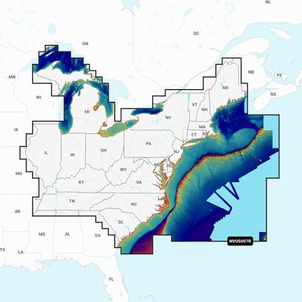 Garmin Nsus007r Navionics+ Vision+ U.s. East Microsd