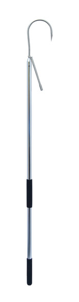 AFW - Gaff, 4 tuumaa / 10,1 cm, ruostumaton teräskoukku, 4 jalkaa / 1,2 m alumiinivarsi vaahtomuovikahvalla