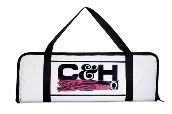 C&H Lures - Bait Bag, 13 in X 36 in / 33 cm x 91.4 cm, with Freezer-Pack Pockets, White