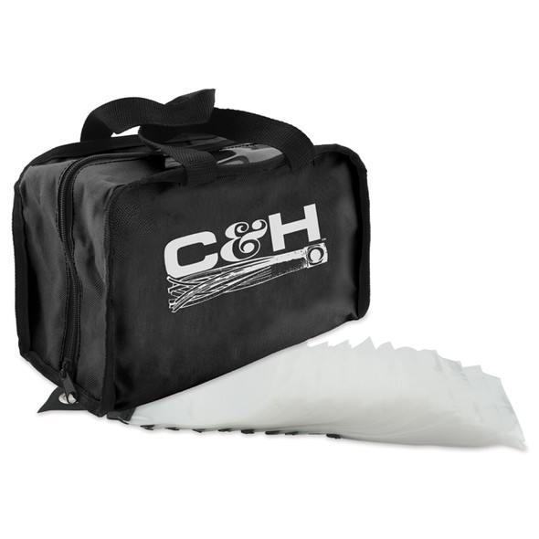 C&H Lures - King Rig Bag with 50 Rig Bags Inside, Black