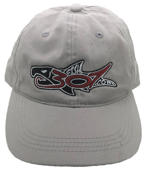 FISH307.com Casquette / Chapeau avec logo GRIS CLAIR brodé