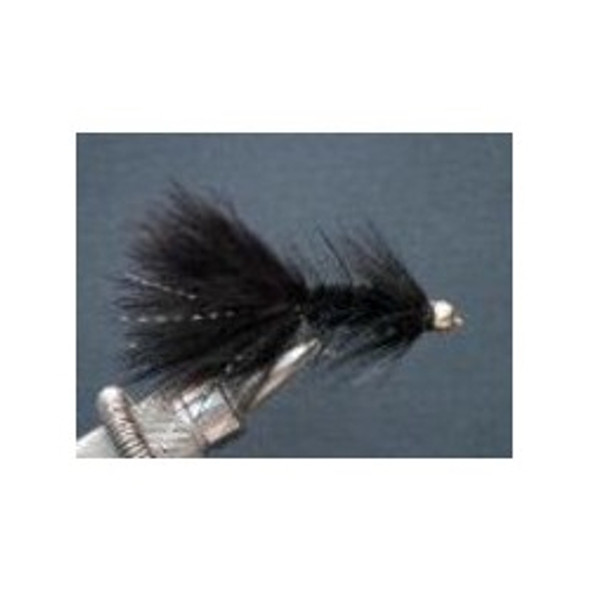 Bead Head Streamer Flies - Black Woolybugger - Hook Size : 10