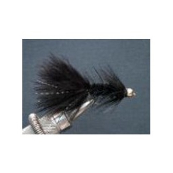 Bead Head Streamer Flies - Black Woolybugger - Hook Size : 8 