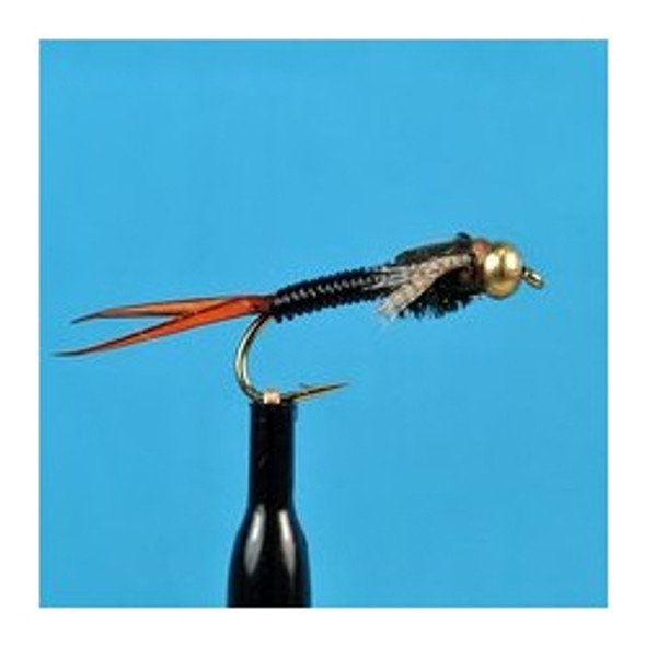 Bead Head Nymphs Flies - Copper John Black - Hook Size : 12