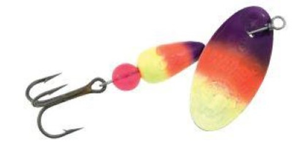 Spinner em linha Panther Martin UV, nº 4, 1/8 onças, Chartreuse Laranja Roxo