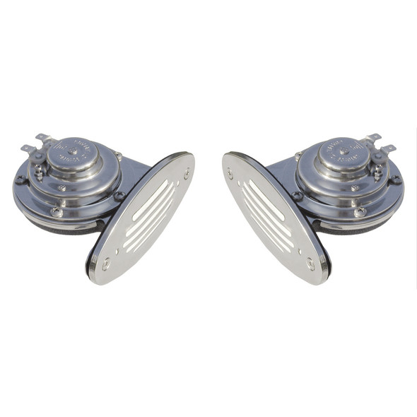 Schmitt & Ongaro Mini SS Dual Drop-In Horn w/SS Grills High & Low Pitch