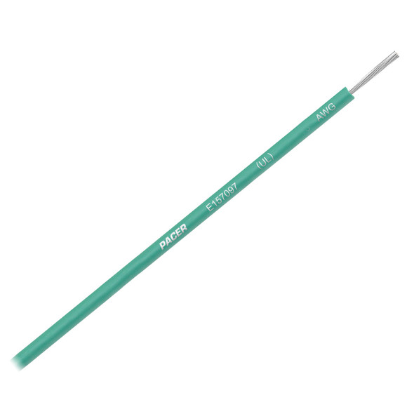 Pacer Green 14 AWG Primary Wire - 18'