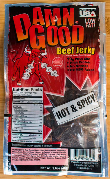 Damn Good Beef Jerky - 1.6oz - Hot & Spicy Beef Jerky