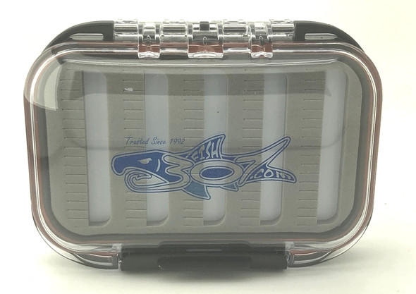 Wasserdichte Fliegenbox für Mücken und Nymphen, kundenspezifisches Siegel in gebranntem Orange, 4,25 x 3 x 1,25
