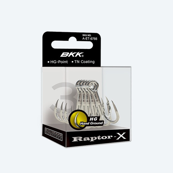 BKK Fishing Hooks - Raptor X Treble Hooks