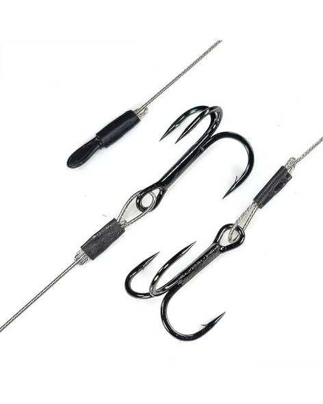 Gamakatsu Treble Stinger Rig, Drahtvorfach (3er-Pack) – Größe 8