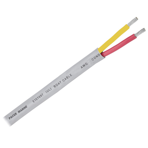 Pacer 14/2 awg rundt sikkerhedsduplex kabel - rød/gul - 100'