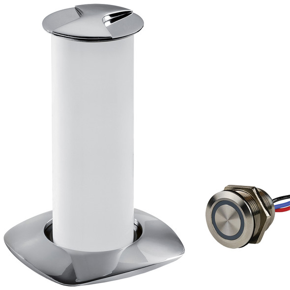 Sea-Dog Aurora LED pop-up bordslampa i rostfritt stål - 3W med Touch Dimmer Switch