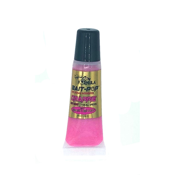 Bait pop pink crappie - intensificateur de sonar en direct - écailles scintillantes parfumées tube de 0,5 oz