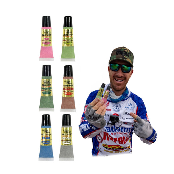 Bait pop jacob wheeler pro pack - 6 isca pop - intensificador de sonar ao vivo escalas de brilho perfumadas tubos de 0,5 onças