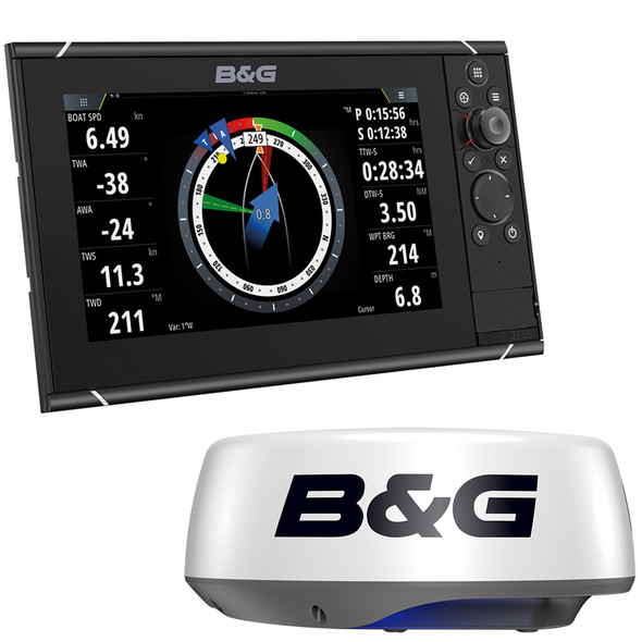 B 3S 12 Combo Multi-Function Sailing Display Radar Bundle HALO20+ 20" Radar Dome - No HDMI Video Outport