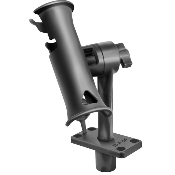 Plastic fishing rod holder for bulkhead mounting