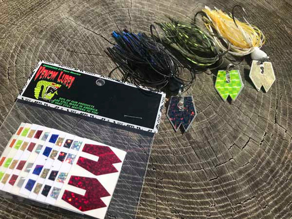 Venom Lures Bladed Jig Refective Sticker Kit