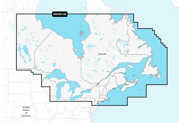 Garmin nsus012r Navionics + Canadá, leste e grandes lagos mcrosd