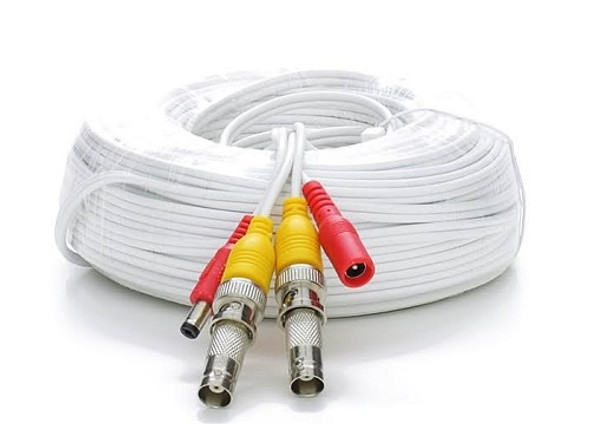 100' Rg59 Siamese Cable Bnc Males And Power Leads