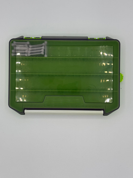 FISH307 Jig/Fly/Tackle Box - Large, Customizable, Green