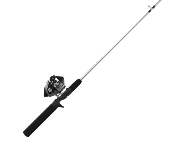 Zebco 202 ZeeBee 5'6" Spincast Combo w/ Eagle Claw Tackle - Silver/Black