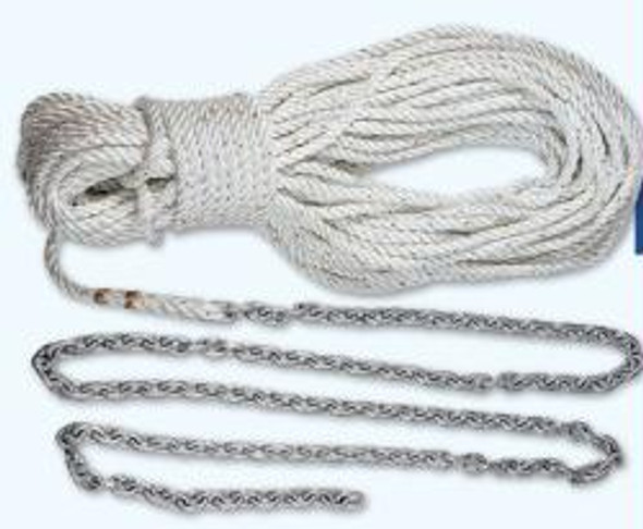 Lewmar 5' 1/4"" G4 Chain W/100' 1/2"" Rope