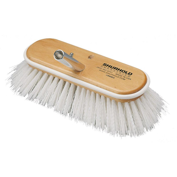 Shurhold Brosse de pont à poils rigides en polypropylène de 10 po - 32927