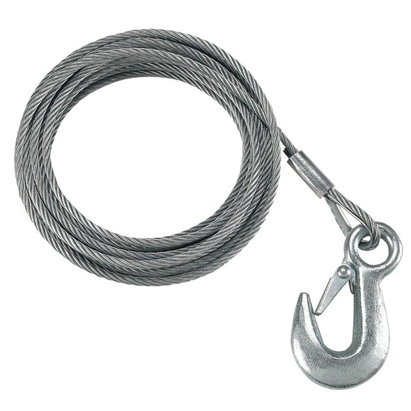 Fulton 3/16" x 25' Galvanized Winch Cable - 4,200 lbs. Breaking Strength - 34960