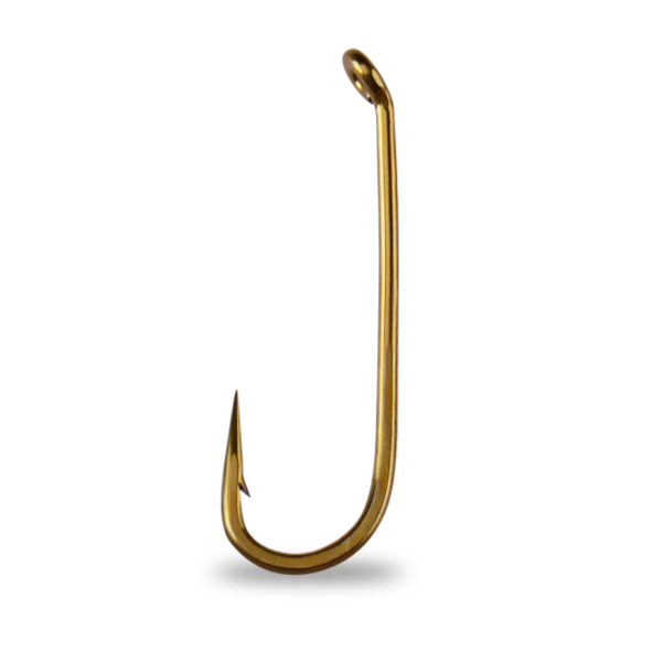 Mustad in-Line Single Wide Round Bend Forged Eyed Hook (5 Pack)