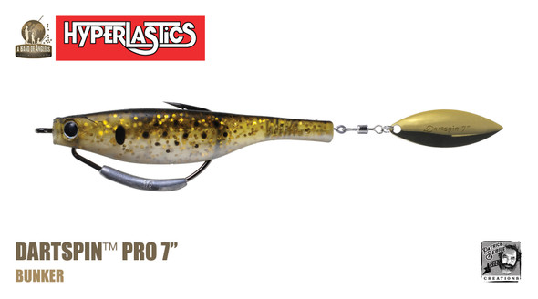 A Band of Anglers HYPERLASTICS™ DARTSPIN™ PRO 7" Bunker - gold