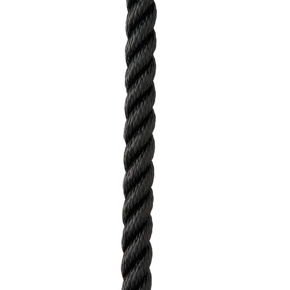 New England Ropes 1/2" X 15' Premium Nylon 3 Strand Dock Line - Black