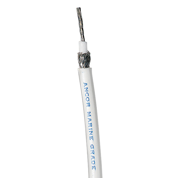 Ancor RG 8X White Tinned Coaxial Cable - 100'
