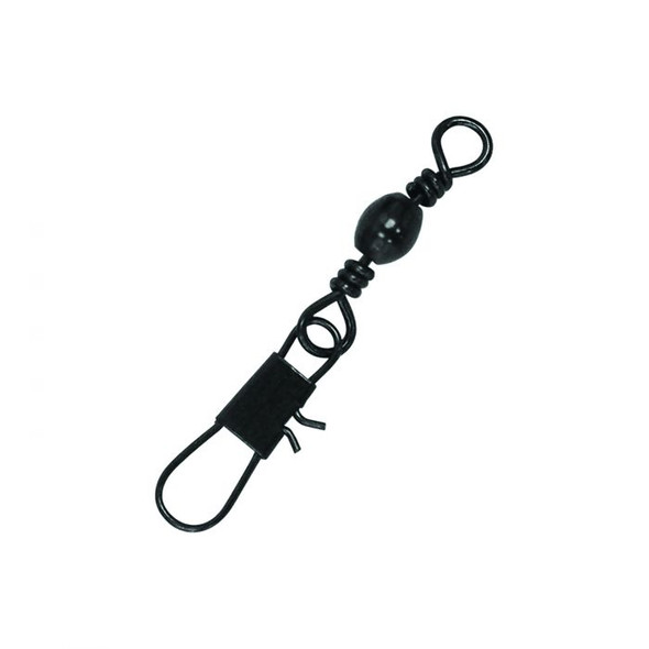 Eagle Claw - Black Barrel Swivel With Interlock Snap