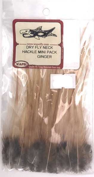 Wapsi Dry Fly Neck Hackle Mini Pack Small - Ginger