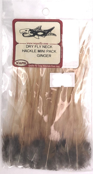 Wapsi Dry Fly Neck Hackle Mini Pack Medium - Ginger