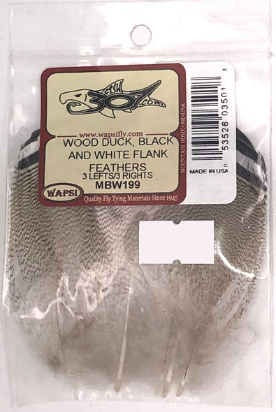 Wapsi Wood Duck - Black & White Flank Feathers